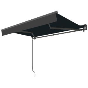 Toldo motorizado de 2,95 x 2,5 m de aluminio con lona gris.