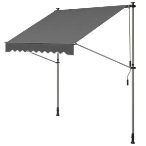 Toldo retráctil para exterior de 200 x 120 cm de color gris…
