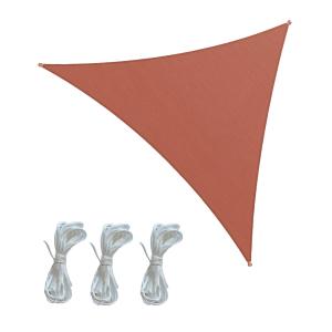 Toldo vela parasol triangular impermeable 3,6x3,6x3,6 en ro…