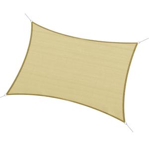 Toldo vela rectangular marrón 300 x 400 cm