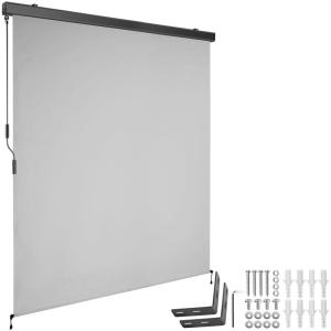 Toldo vertical con manivela, 2 soportes pared, 160x250 cm,…