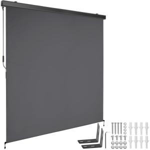 Toldo vertical con manivela, 2 soportes pared, 180x250 cm,…