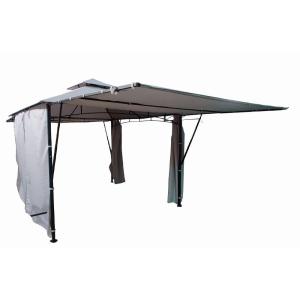 Tonnelle de jardin  en acier gris perle