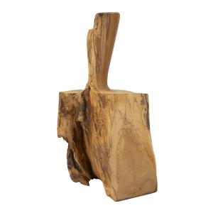 Tope de puerta de madera marrón cm 17x13x37