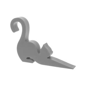 Tope de puerta  gris silicona  10 x 5 x 8 cm