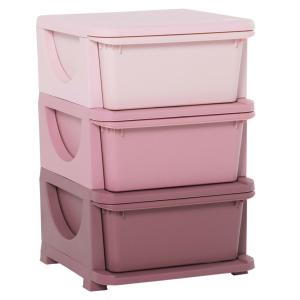 Torre de almacenamiento infantil 37x37x56.5 cm rosa