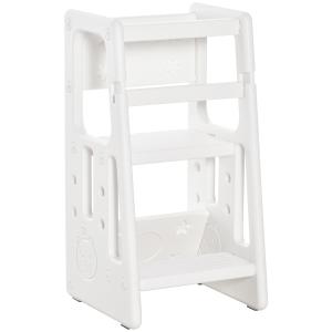 Torre de aprendizaje para niños 47x47x90 cm blanco