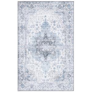 Tradicional marfil/azul alfombra 120 x 180