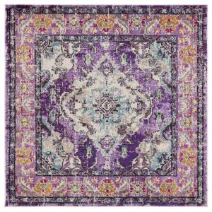 Tradicional violeta/azul claro alfombra 120 x 120
