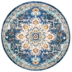 Transicional azul/azul claro alfombra 120 x 120