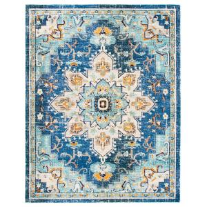 Transicional azul/azul claro alfombra 185 x 275