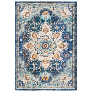 Transicional azul/azul claro alfombra 60 x 90