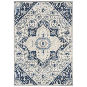 Transicional azul/neutro alfombra 120 x 180