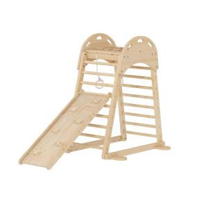 Triángulo de escalada 180x89x59 cm madera natural