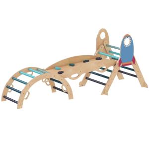 Triángulo de escalada 193x74.5x38 cm azul