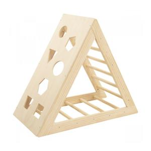 Triángulo de escalada madera marrón 90x78x44 cm