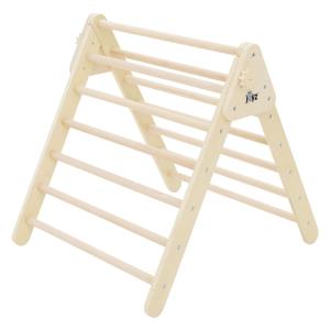 Triángulo de escalada madera natural marco plegable para in…