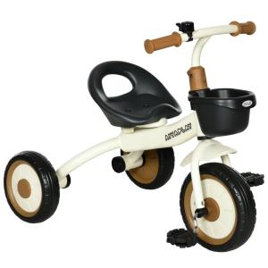 Triciclo para niños 70.5x53x58 cm crema