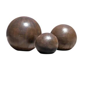 Trio bolas decorativas para exterior marrón