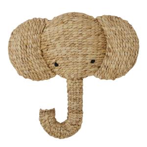 Trofeo de pared de elefante en fibra vegetal 52 x 50 cm