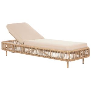 Tumbona con cojín beige