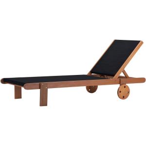 Tumbona madera gris 193 x 71 x 35 cm