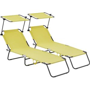 Tumbona metal amarillo 180 x 545 x 73 cm