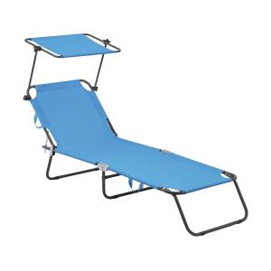 Tumbona metal azul 180 x 545 x 73 cm