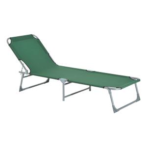 Tumbona plegable 187x58x28 cm verde