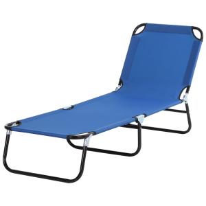 Tumbona plegable 188x56x28 cm azul