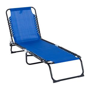 Tumbona reclinable 197 x 58 x 76 cm color azul