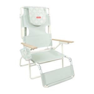 Tumbona silla playa plegable poliester azul