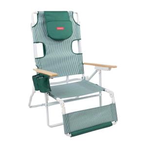 Tumbona silla playa plegable poliester verde
