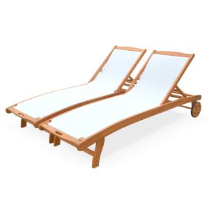 Tumbonas jardin textileno blanco