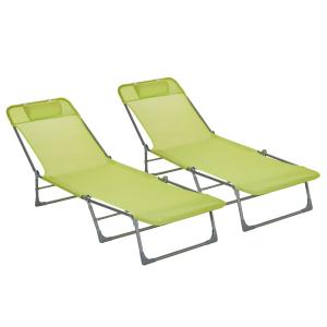 Tumbonas plegables color verde 182 x 56 x 24.5 cm