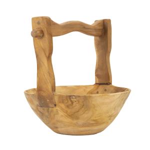 Vacíabolsillos de madera marrón cm 32x25x27