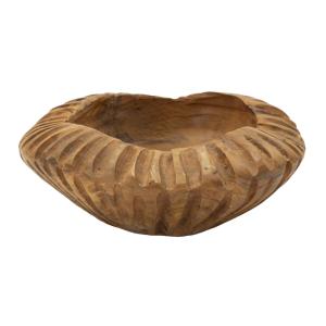 Vacíabolsillos de madera marrón cm ø 19x8