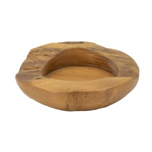 Vacíabolsillos de madera marrón cm ø 20x6