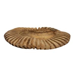 Vacíabolsillos de madera marrón cm ø 35x7