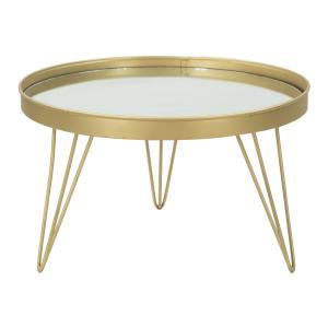 Vaciabolsillos de metal dorado con tapa de espejo ø 36,5x22…