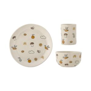 Vajilla de gres blanco ( Juego de 3 )