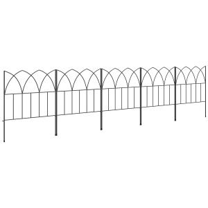 Vallas de jardín 205x45.5 cm negro