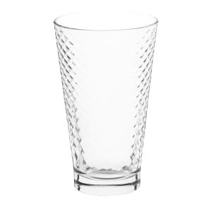 Vaso alto de cristal transparente