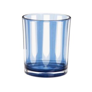 Vaso azul y transparente