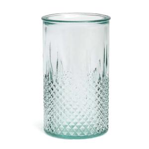 Vaso con motivo de rombos de vidrio reciclado h13