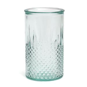Vaso con rombos de vidrio reciclado H13