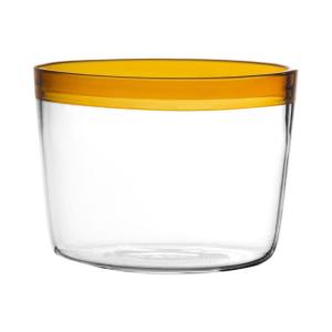Vaso de agua de cristal ámbar H6