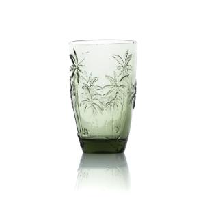 Vaso de agua de vidrio verde 8.2x13 cm