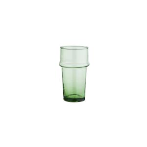 Vaso de agua grande de cristal verde