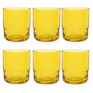 Vaso de cristal amarillo